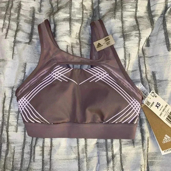 NWT Adidas Womens Athletic Climalite Don’t Rest Torch Sports Bra - Picture 6 of 9